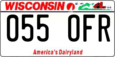 WI license plate 055OFR