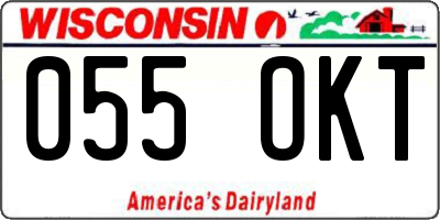 WI license plate 055OKT