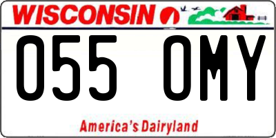 WI license plate 055OMY