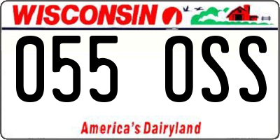 WI license plate 055OSS