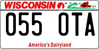 WI license plate 055OTA