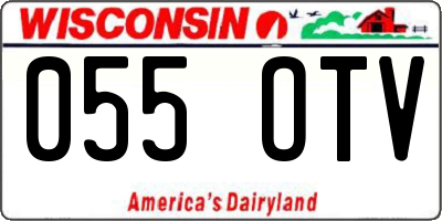 WI license plate 055OTV