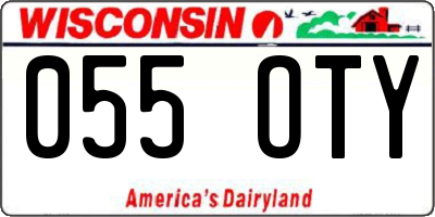 WI license plate 055OTY