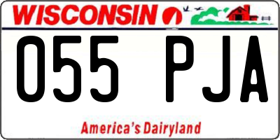 WI license plate 055PJA