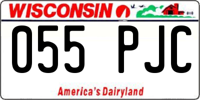 WI license plate 055PJC