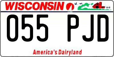 WI license plate 055PJD