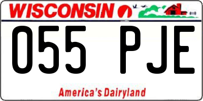 WI license plate 055PJE