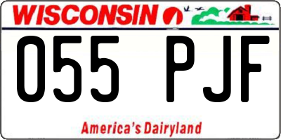 WI license plate 055PJF