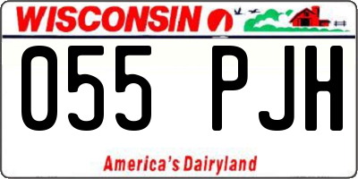 WI license plate 055PJH