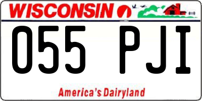 WI license plate 055PJI