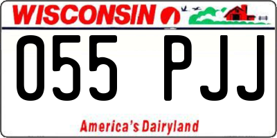 WI license plate 055PJJ