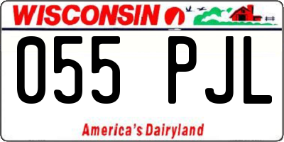 WI license plate 055PJL