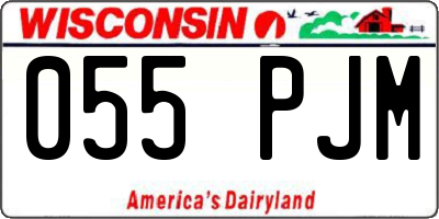 WI license plate 055PJM