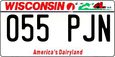 WI license plate 055PJN