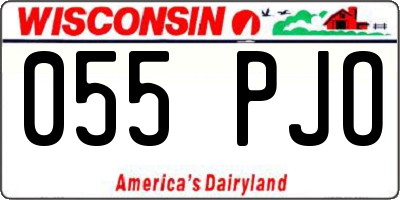 WI license plate 055PJO