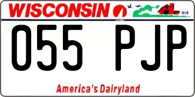 WI license plate 055PJP