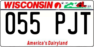 WI license plate 055PJT