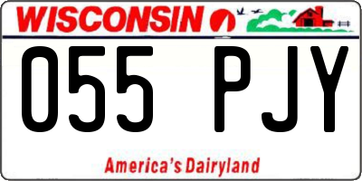 WI license plate 055PJY