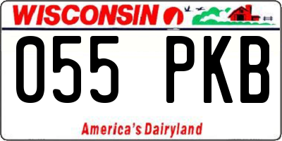 WI license plate 055PKB