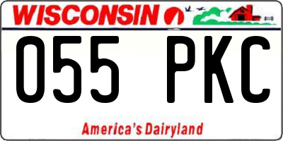 WI license plate 055PKC