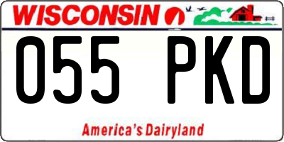 WI license plate 055PKD