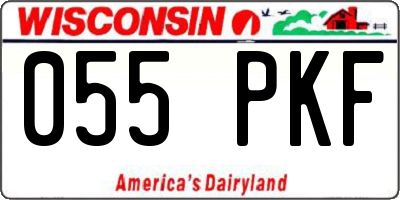WI license plate 055PKF