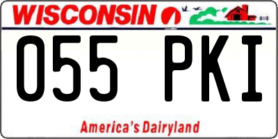 WI license plate 055PKI