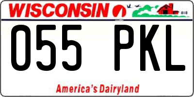 WI license plate 055PKL