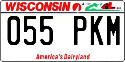 WI license plate 055PKM