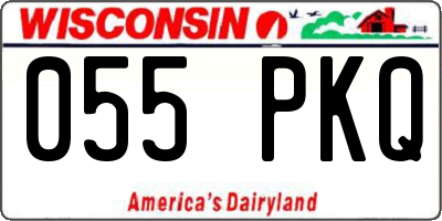WI license plate 055PKQ