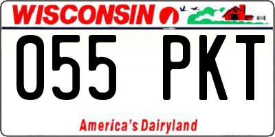 WI license plate 055PKT