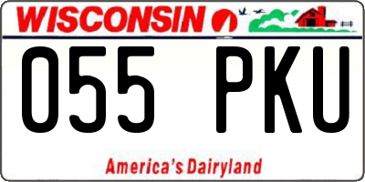 WI license plate 055PKU