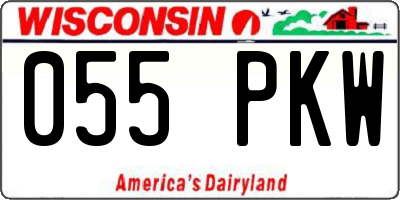 WI license plate 055PKW