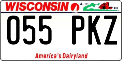 WI license plate 055PKZ