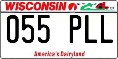 WI license plate 055PLL
