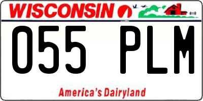 WI license plate 055PLM