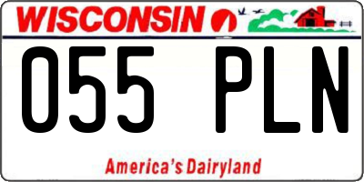 WI license plate 055PLN
