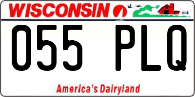 WI license plate 055PLQ