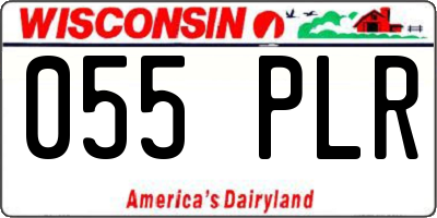 WI license plate 055PLR