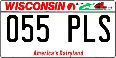 WI license plate 055PLS