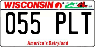 WI license plate 055PLT