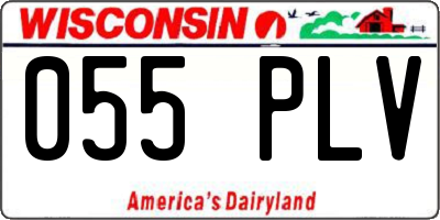 WI license plate 055PLV