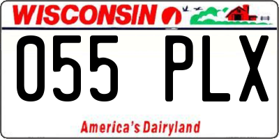 WI license plate 055PLX