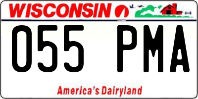 WI license plate 055PMA