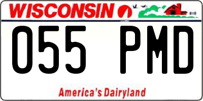 WI license plate 055PMD