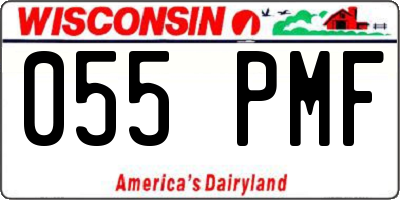 WI license plate 055PMF