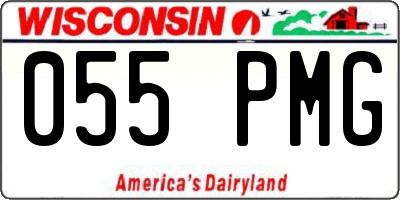 WI license plate 055PMG
