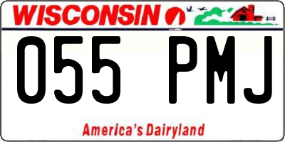 WI license plate 055PMJ