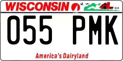 WI license plate 055PMK