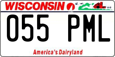 WI license plate 055PML